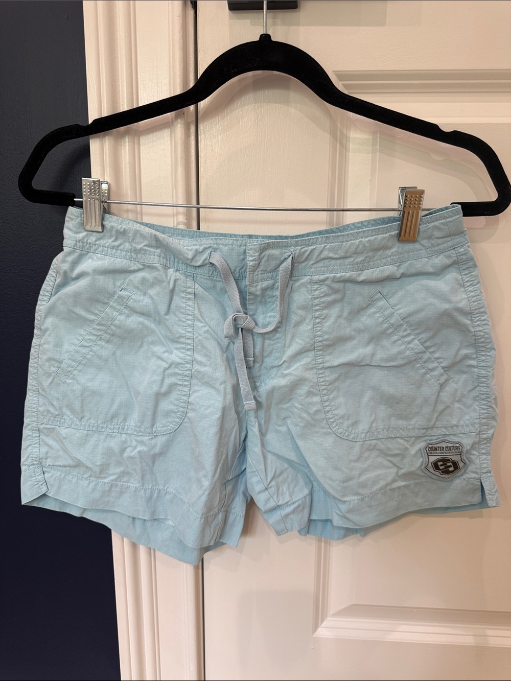 Counter Culture Women's Light Blue Drawstring Shorts